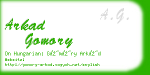 arkad gomory business card